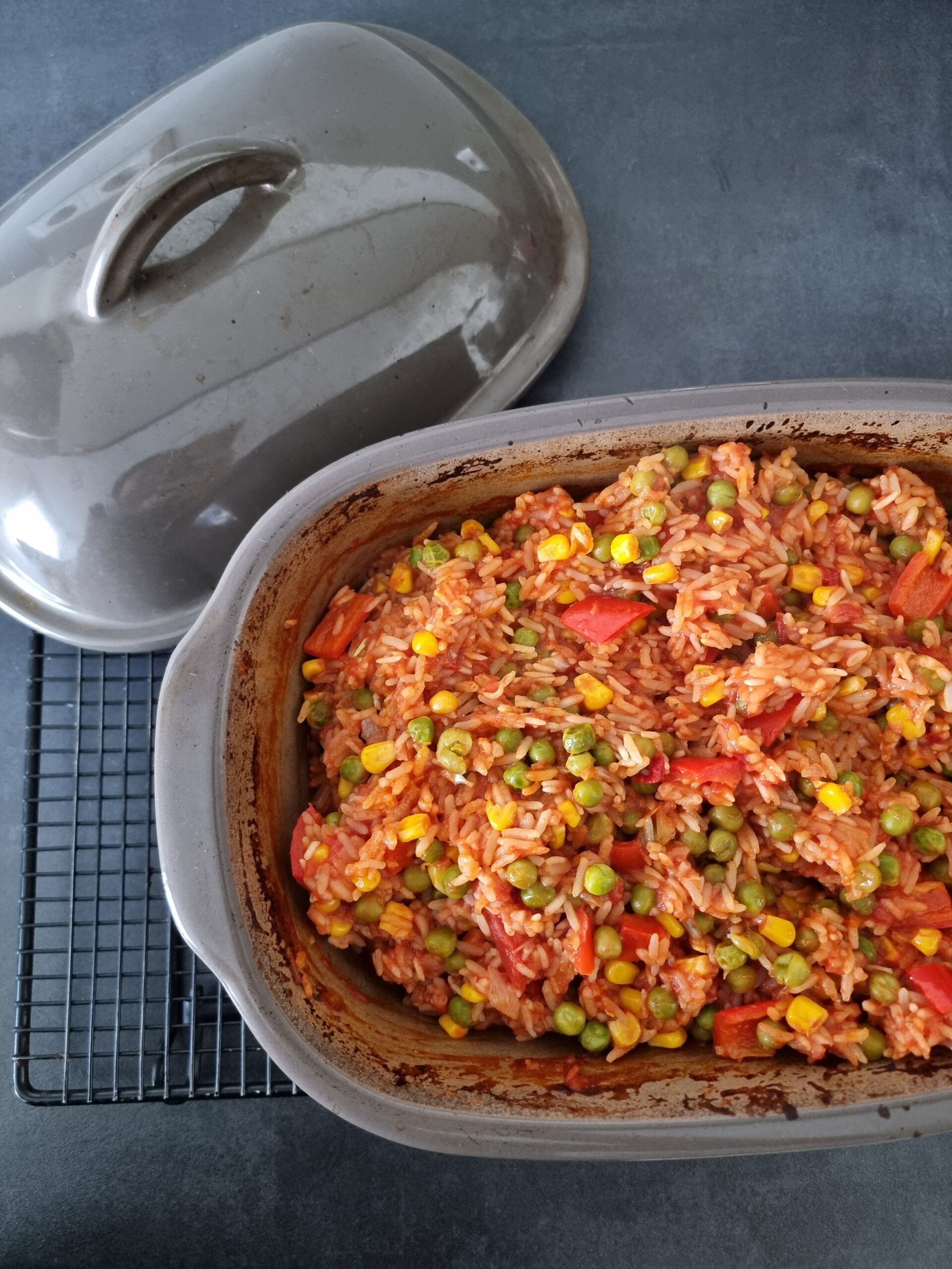 Riz La Tomate Cuit Au Four Du Four La Table